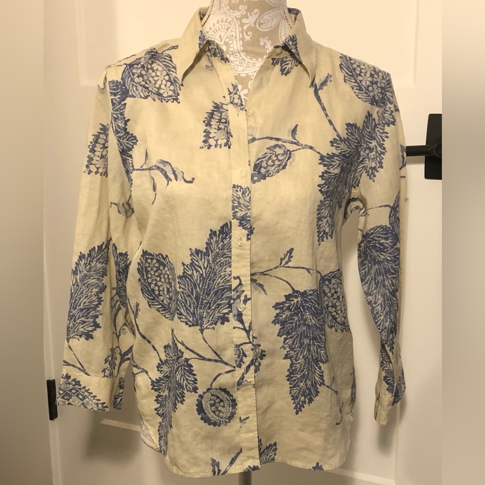 Ralph Lauren Linen Button Down Shirt Women’s Medium